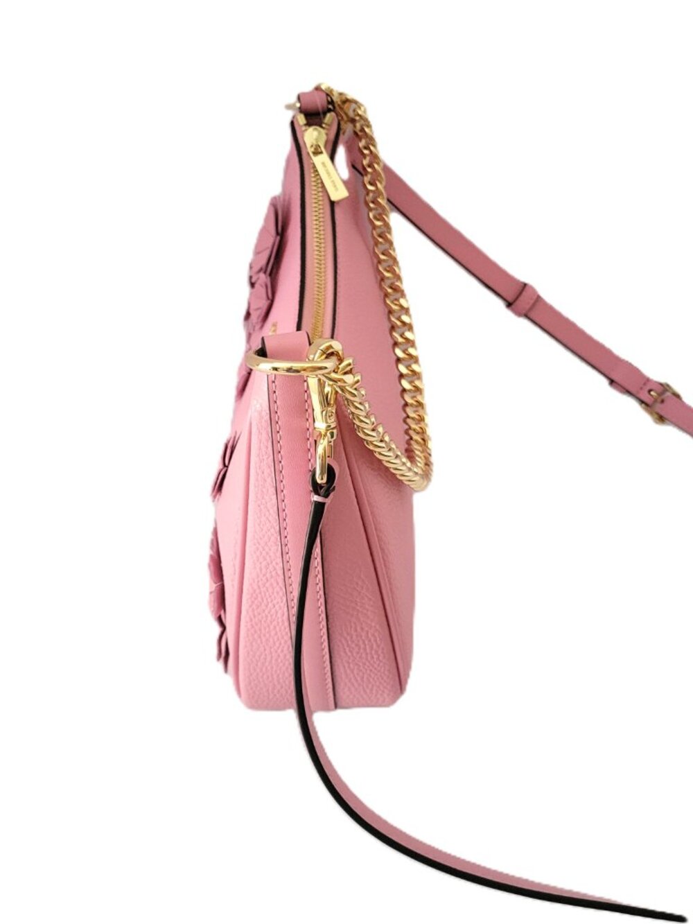 Michael Kors Jet Set Travel Large Embellished Pouchette Crossbody Carnation - Picture 4 of 7